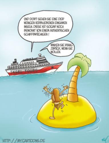 Cartoon: Insel Tours (medium) by mil tagged cartoon,insel,schiff,mil