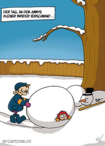 Cartoon: Schneetreiben (medium) by mil tagged schnee,kinder,spielen,brueder,mil,