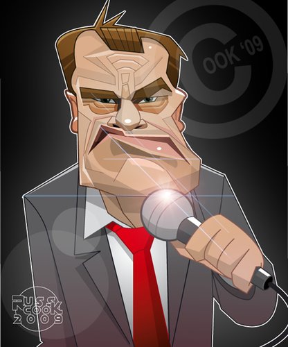Cartoon: Jack Dee (medium) by Russ Cook tagged zeichnung,illustration,art,computer,digital,vector,caricature,cook,russ,famous,celebrity,up,stand,english,england,comedian,comedy,dee,jack