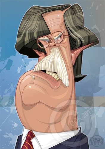 Cartoon: John Bolton (medium) by Russ Cook tagged vector,wing,right,republican,portrait,politics,politician,illustration,digital,cartoon,caricature,art,american,america,cook,russ,bolton,john