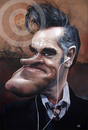 Cartoon: Morrissey (small) by Russ Cook tagged morrissey the smiths painting acrylic canvas board this charming man music pop indie
