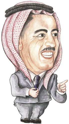 Cartoon: Wasfi Al-Tal Of jordan (medium) by samir alramahi tagged jordan,portrait,wasfi,arab,ramahi