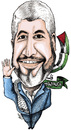 Cartoon: Khaled Meshaal of HAMAS (small) by samir alramahi tagged palestine hamas jprdan kuwait islamic movment ramahincartoon portrait