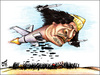 Cartoon: QADDAFI (small) by samir alramahi tagged qaddafi,gaddafi,arab,dictator,africa,ramahi,portrait