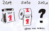 Cartoon: Alles Gute für 2021! (small) by docdiesel tagged neujahr,2020,2021,covid,covid19,corona,klopapier,newyear