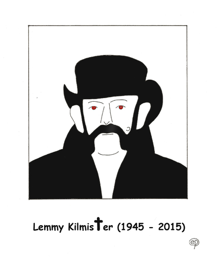Cartoon: Lemmy Kilmister (medium) by Erwin Pischel tagged lemmy,kilmister,motörhead,rock,drogen,drugs,roll,rocker,rockband,hardrockband,punk,sänger,ace,of,spades,alkohol,pischel