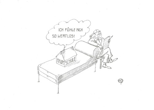 Cartoon: Nichts mehr wert? (medium) by Erwin Pischel tagged pischel,handwerksberuf,handwerk,lehrstelle,lehre,ausbildung,bildungspolitik,bildung,schularten,hauptschule