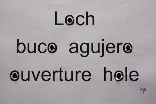 Cartoon: Visuelle Poesie Loch (medium) by Erwin Pischel tagged pischel,agujero,buco,ouverture,hole,poesie,visuelle,loch,papierloch,papier,buchstaben,blatt,perforation