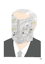 Cartoon: Leviathan-Maske (small) by Erwin Pischel tagged arno,schmidt,schriftsteller,autor,literatur,roman,geschichte,leviathan,buch,maske,verhüllung,schutz,covid,corona,pischel