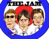Cartoon: The Jam (small) by Mark Anthony Brind tagged paul weller rick buckler bruce foxton the jam caricature mark anthony brind mod