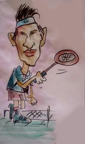 Cartoon: federer (medium) by kolle tagged federer,wimbledon,tennis,ball