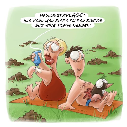 Cartoon: LACHHAFT Cartoon No. 398 (medium) by LACHHAFT tagged cartoon,comic,lachhaft,michael,mantel,witze,maulwurf,plage,sonnen,unfall,sommer,sommer,unfall,sonnen,plage,maulwurf,tiere,tier,erholung,freizeit,buddeln