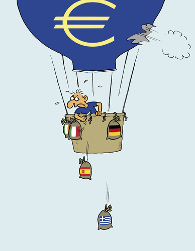 Cartoon: Euro-Ballon (medium) by JanKunz tagged luft,euroländer,ballon,euro,euro,ballon,luft,euroländer