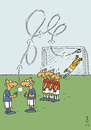 Cartoon: Freistoß (small) by JanKunz tagged tor ball mauer luft