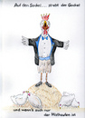Cartoon: Die Krone der Schöpfung (small) by KlaraKopp tagged männer,hahn,hähne,gockel