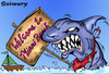 Cartoon: Welcome to Miami Beach! (small) by sziwery tagged shark