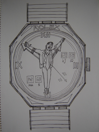 Cartoon: time manager (medium) by caknuta-chajanka tagged time,watch,sacrifice,religion,manager