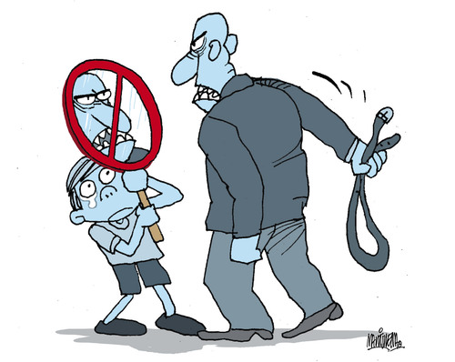 Cartoon: Child abuse (medium) by martirena tagged child,abuse