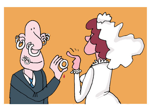 Cartoon: Commitment (medium) by martirena tagged fashion