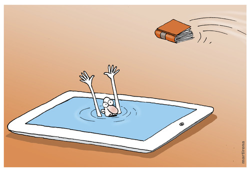 Cartoon: Lost on the Internet (medium) by martirena tagged internet,media,adicction