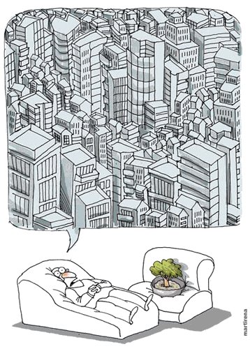 Cartoon: Terapia Urbana (medium) by martirena tagged terapia,urbana,contaminacion,deforestacion