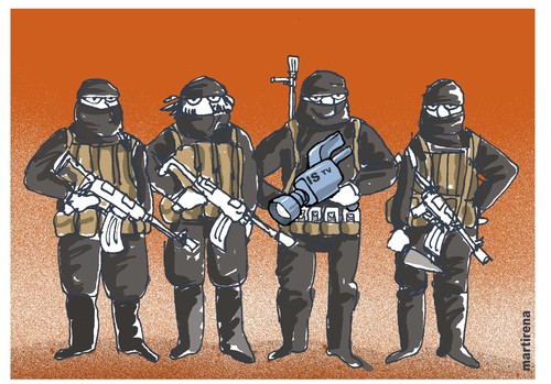 Cartoon: Weapon of terror (medium) by martirena tagged terror,islam,is,videos