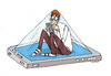 Cartoon: Prisoner of mobile (small) by martirena tagged mobile,phones,addicted