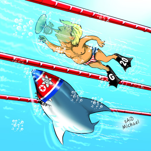Cartoon: G20 (medium) by sidy tagged swimming,pool