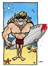Cartoon: Hollydays (small) by pe09 tagged surf,summer