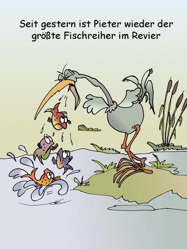 Cartoon: Fischreiher (medium) by wista tagged fischreiher,reiher,fische,vögel,fischessen,essen,übergeben,fisch,überdruss,zuviel