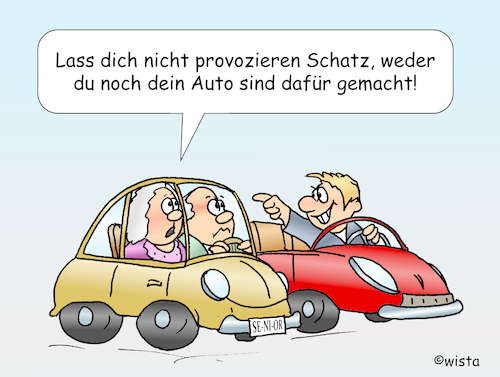 Cartoon: Senioren - Autofahrer (medium) by wista tagged senioren,rentner,auto,autofahrer,autofahren,straße,verkehr,rowdys,rasen,raser,überholen,tempo,senioren,rentner,auto,autofahrer,autofahren,straße,verkehr,rowdys,rasen,raser,überholen,tempo