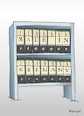 Cartoon: Bürokratieabbau (small) by wista tagged bürokratie,abbau,bürokratieabbau,wirtschaft,made,in,germany,vorschriften,paragraphen,verwaltung,staat,beamte,behörden,unternehmen,handwerk,produktivität,firma,firmen,steuer,steuererklärung,blockade,selbstblockade