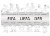 Cartoon: FIFA UEFA DFB (small) by wista tagged fifa,uefa,dfb,korruption,bestechung,schiebung,blatter,platini,betrug,betrugsprozess,prozess,fussball,fußball,freispruch,funktionäre,amateure,verband,schuldig,unschuldig,sport,sportfunktionäre