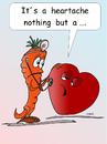 Cartoon: heartache (small) by wista tagged heartache,nothing,but,herz,schmerz,herzen,möhre,arzt,ärzte,stethoskop,abhorchen,klopfen