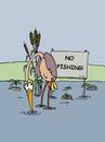 Cartoon: no fishing (small) by wista tagged bird,fishing