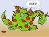 Cartoon: oops dragon looses spot (small) by wista tagged dragon,drache,spot,flecken,oops