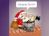 Cartoon: Weihnachtsmann Kamin (small) by wista tagged kamin,schornstein,schornsteinfeger,geschenke,geschenk,christkind,weihnachten,nikolaus,lieferdienst,lieferung,streit,dach,haus