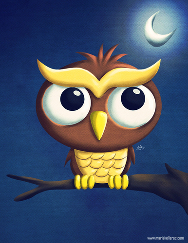 Cartoon: A lonely Owl (medium) by kellerac tagged kellerac,keller,maria,caricatura,illustration,cartoon,buho,owl