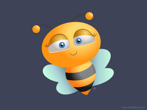 Cartoon: A random Bee (medium) by kellerac tagged mexico,bee,cartoon,abeja,caricatura,animal,vector