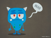 Cartoon: Boo! (small) by kellerac tagged vector,mexico,cartoon,blue,monster,boo,funny