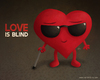 Cartoon: Love is blind (small) by kellerac tagged maria,keller,love,is,blind,el,amor,es,ciego,cartoon,caricatura