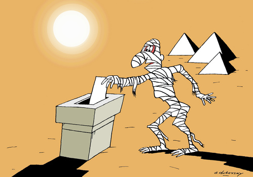 Cartoon: Elections in Egypt (medium) by Dubovsky Alexander tagged egypt,democracy,elections