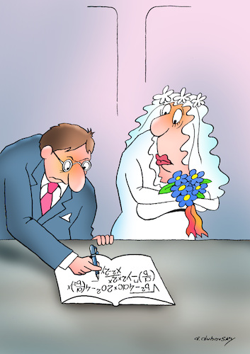 Cartoon: love formula (medium) by Dubovsky Alexander tagged math2022