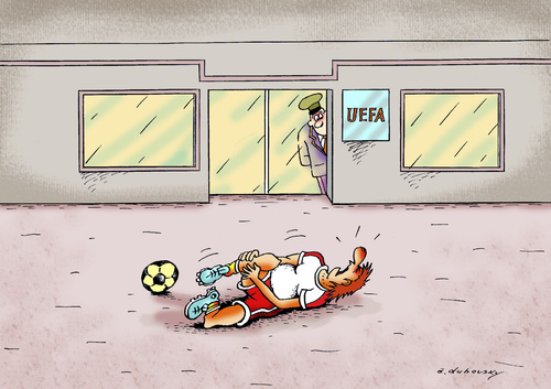 Cartoon: Office UEFA (medium) by Dubovsky Alexander tagged football,euro,2012