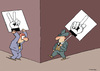 Cartoon: antagonist (small) by Dubovsky Alexander tagged policy,victory,crime