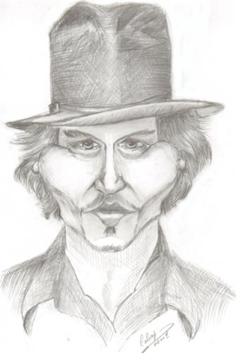 Cartoon: Johnny Depp (medium) by cabap tagged caricature
