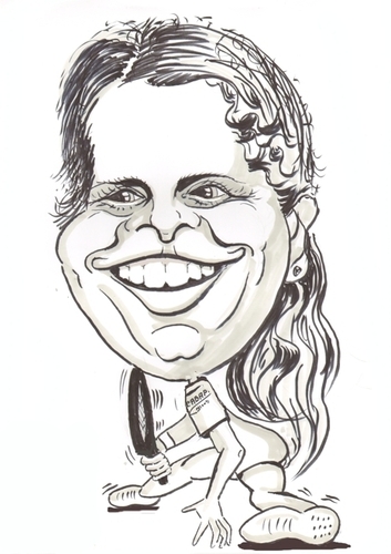 Cartoon: Kim Clijsters (medium) by cabap tagged caricature
