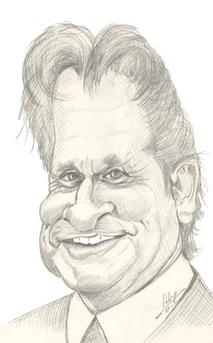 Cartoon: Michael Douglas (medium) by cabap tagged caricature