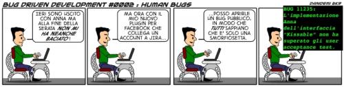 Cartoon: BDD - 0002 (medium) by danidemi tagged bug,driven,development,facebook,delusione,amorosa,jira,plugin,vendetta,programmatore,ragazza,donna,serata,scaricato,due,di,picche