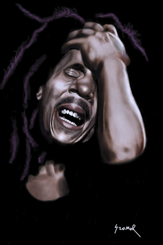 Cartoon: Bob Marley (medium) by szomorab tagged marley,bob